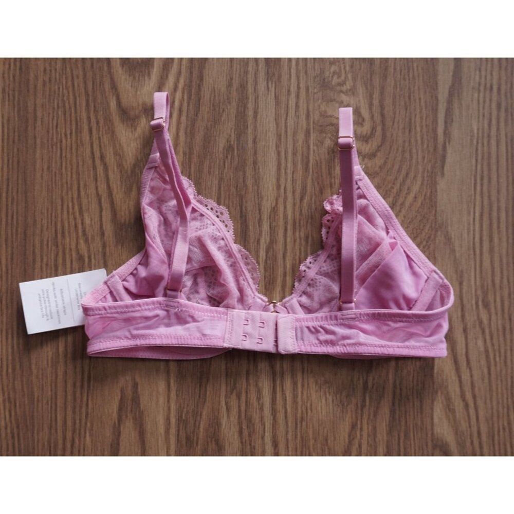 Auden Women's Fishnet Lace Unlined Bra | Pink | 32A | NWT - Picture 4 of 8